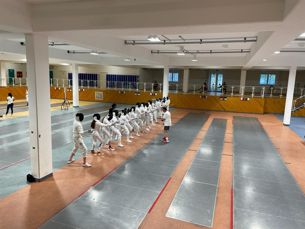 Fencers in training at Cercle Escrime Luxembourg
